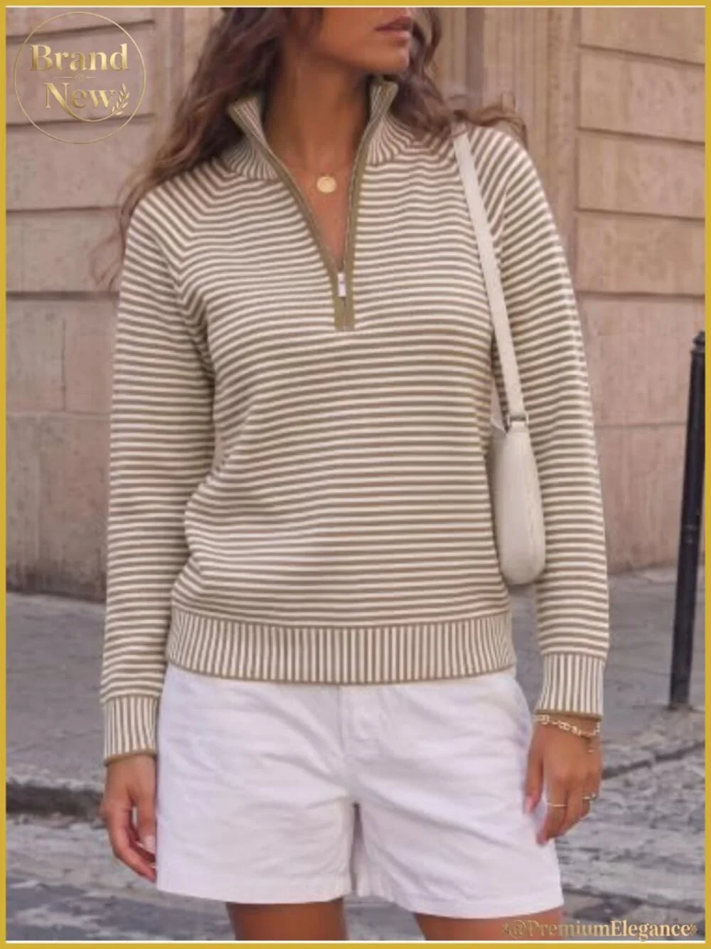 Oversized Quarter Zip Sweater Knit Pullover Loungewear